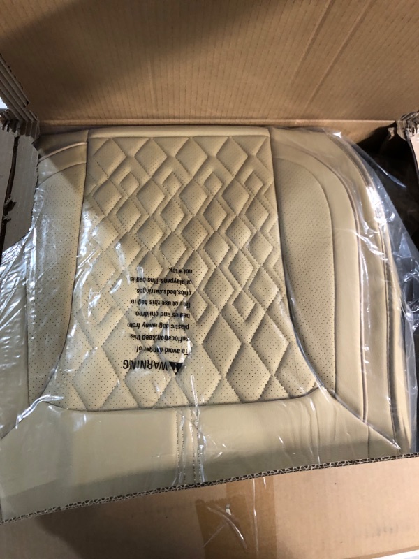 Photo 1 of Pariitadin Leather Car Seat Covers Front Pair, Waterproof Breathable Faux Leather Automotive Seat Covers for Cars