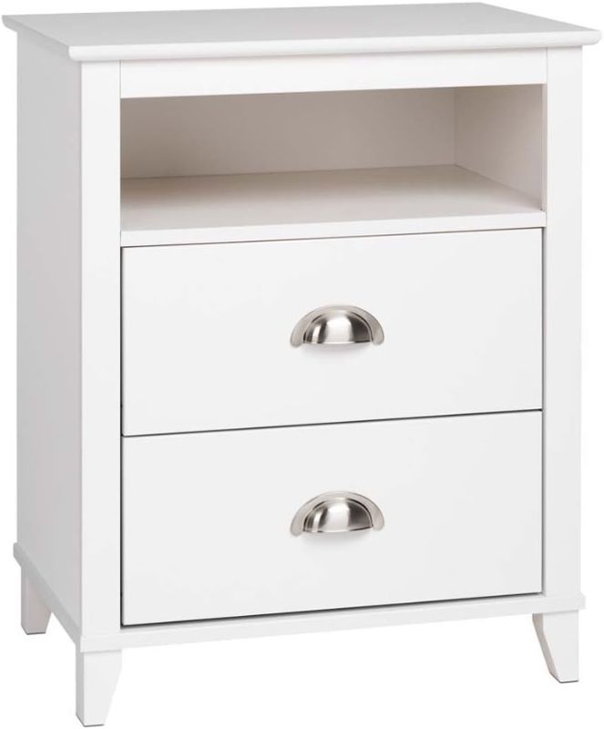 Photo 1 of **  READ NOTES PARTS ONLY
Prepac Yaletown 2-Drawer Tall Nightstand, White