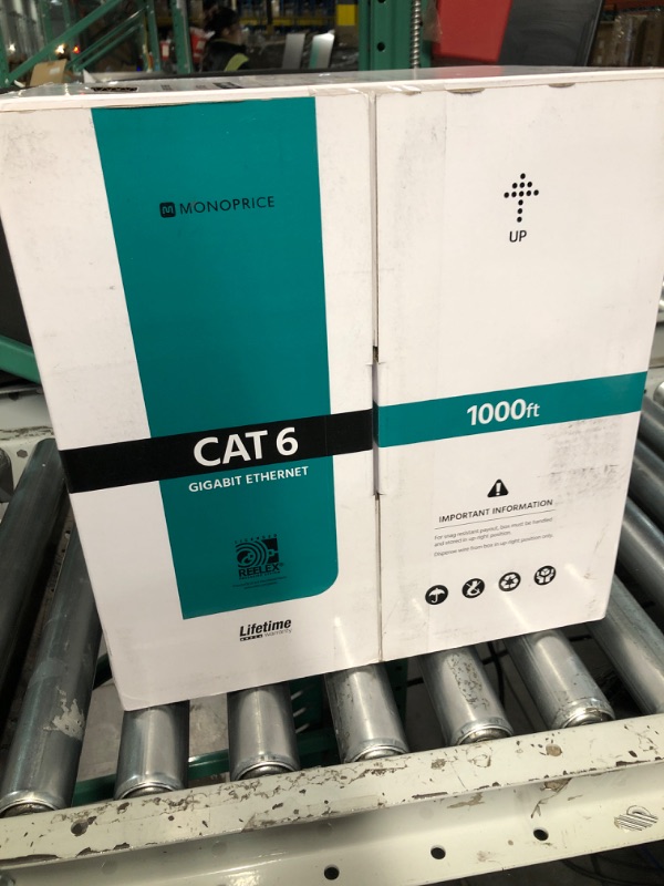 Photo 2 of Monoprice Cat6 Ethernet Bulk Cable - Network Internet Cord, Stranded, 550Mhz, UTP, Pure Bare Copper Wire, 24AWG, 1000 Feet, 