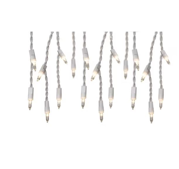 Photo 1 of SOLD AS IS** GE ConstantON 300-Count Constant Clear Mini Incandescent Plug-In Christmas Icicle Lights
