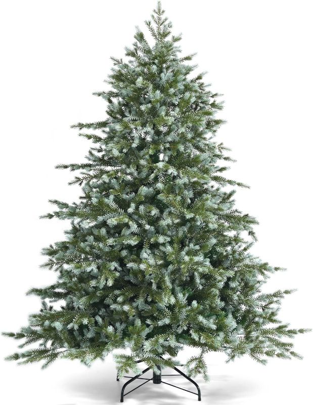 Photo 1 of 
Goplus 6FT Artificial Christmas Tree, Feel Real Unlit Hinged Xmas Spruce Tree w/ 892 Mixed PE & PVC Branch Tips

