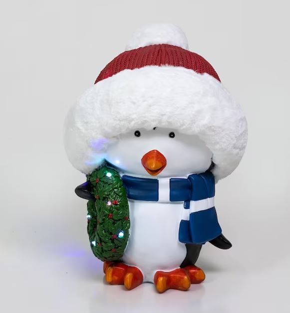 Photo 1 of ***USED - UNABLE TO TEST - NOSE IS CHIPPED***
Holiday Living 17.8-in Lighted Animatronic Door Decoration Penguin Battery-operated Christmas Decor
