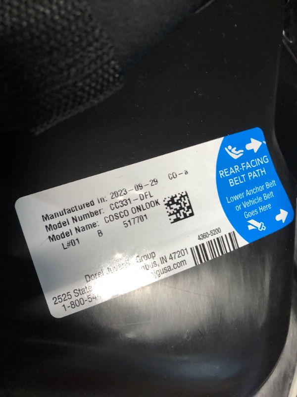 Photo 1 of Cosco Onlook 2-in-1 Convertible Car Seat, Rear-Facing 5-40 pounds and Forward-Facing 22-40 pounds and up to 43 inches, Black Arrows