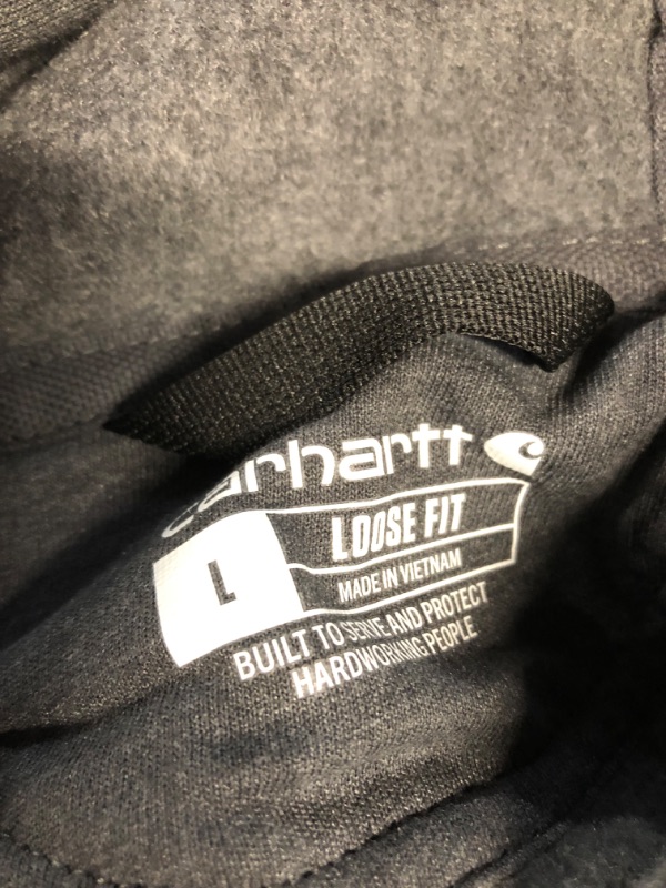 Photo 2 of Carhartt Men's Loose Fit Midweight Full-Zip Sweatshirt Large Carbon Heather