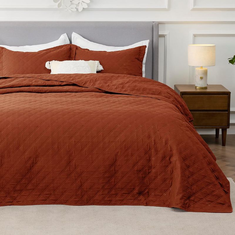 Photo 1 of 
Bedsure King Size Quilt Set - Soft Ultrasonic Quilt King Size