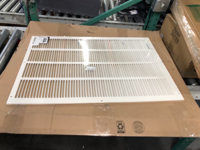 Photo 3 of 20"w X 30"h Steel Return Air Grilles - Sidewall and Ceiling - HVAC Duct Cover - White [Outer Dimensions: 21.75"w X 31.75"h]