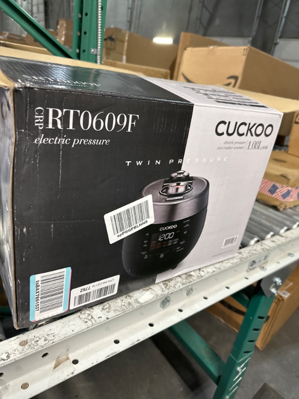 Photo 3 of CUCKOO CRP-RT0609FB | 6-Cup (Uncooked) Twin Pressure Rice Cooker & Warmer | 12 Menu Options: High/Non-Pressure Steam & More, Made in Korea | Black