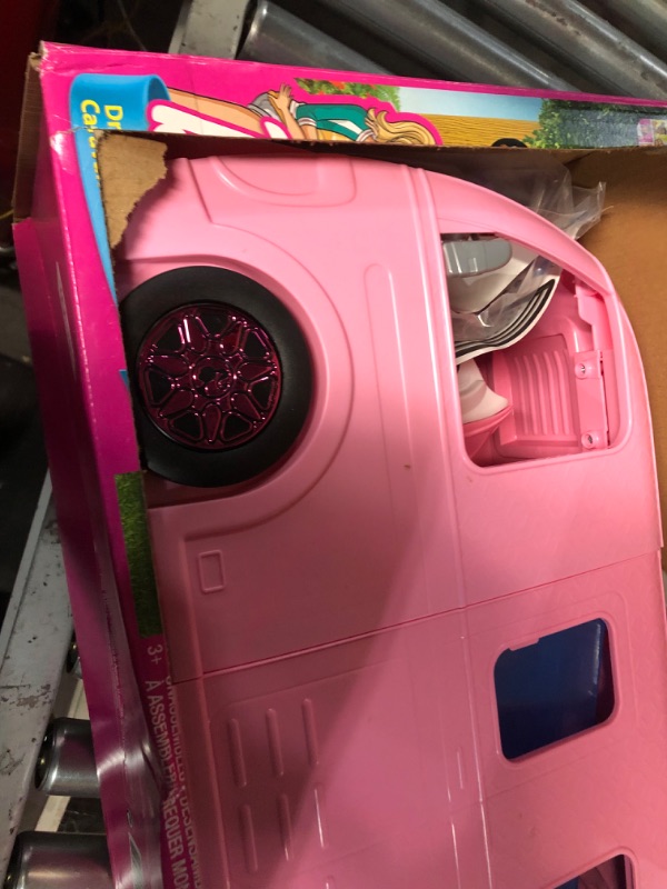 Photo 2 of Barbie Camper Playset With Barbie Accessories, Pool And Furniture, Rolling Vehicle With Campsite Transformation??? [Amazon Exclusive]