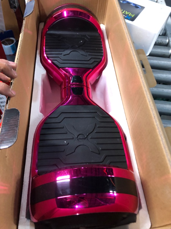 Photo 5 of **PARTS ONLY NO REFUNDS** Hover-1 Matrix UL Certified Electric Hoverboard, Pink, w/ 6.5in Wheels, LED Sensor Lights, LED Wheel Well Lights, Bluetooth SPEAKER; Ideal for Boys