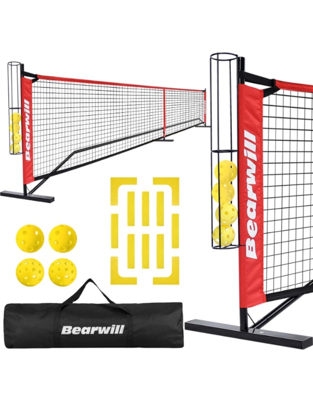 Photo 1 of * used * see all images * 
Bearwill Pickleball Net, 22 FT Regulation Size Portable Pickleball Net, Pickle Ball Net 