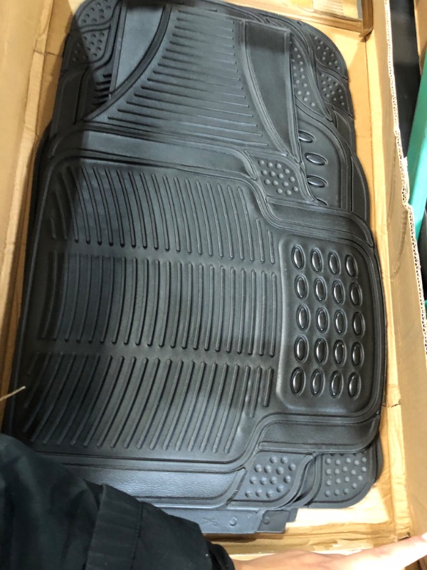 Photo 2 of ***USED - STRONG RUBBER SMELL***
BDK ProLiner Floor Mats for Cars Trucks SUV, Black 3-Piece Heavy Duty Car Mats