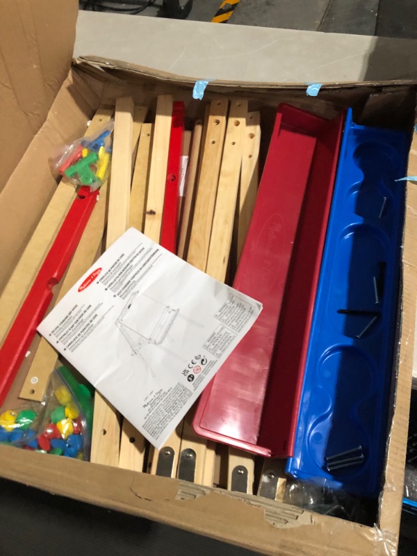 Photo 2 of *Non refundable* FOR PARTS ONLY
Melissa & Doug Deluxe Standing Art Easel - Dry-Erase Board, Chalkboard, Paper Roller Frustration-Free Packaging
