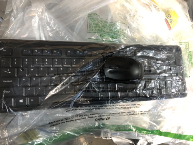 Photo 2 of Amazon Basics Wireless Computer Keyboard and Mouse Combo - Quiet and Compact - US Layout (QWERTY)