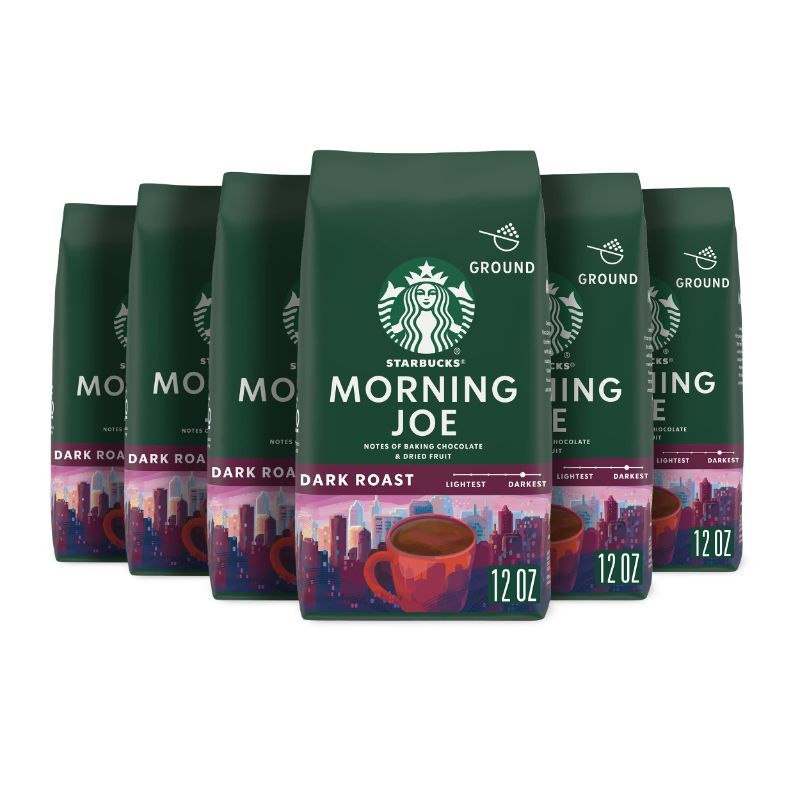 Photo 1 of *Expired* Starbucks Ground Coffee Dark Roast Coffee Morning Joe 6 bags (12 oz each)