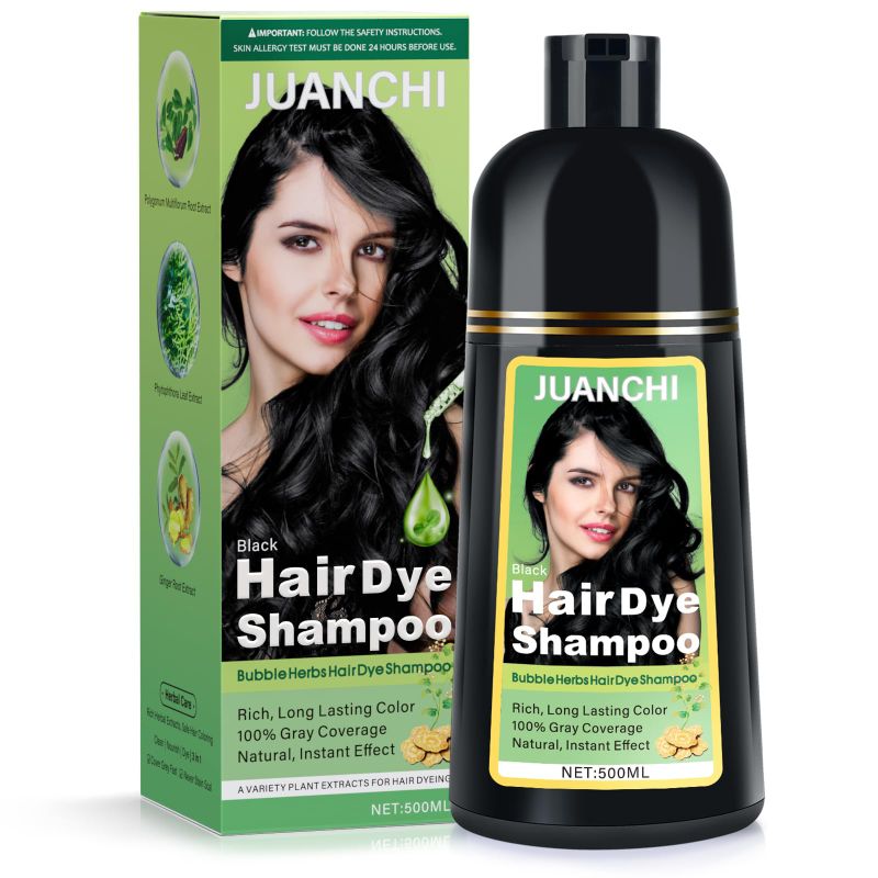 Photo 1 of 2 pack JUANCHI LIGHT BROWN Hair Dye Shampoo, 3in1