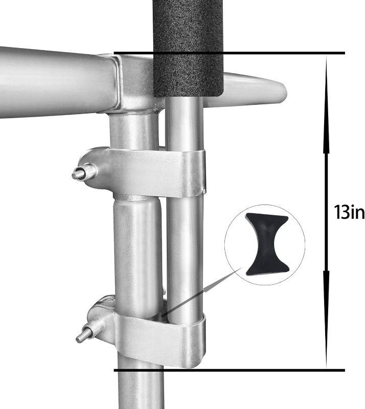Photo 3 of (READ NOTES) 14FT Trampoline Enclosure Net with Universal Trampoline Enclosure Poles and Hardware
