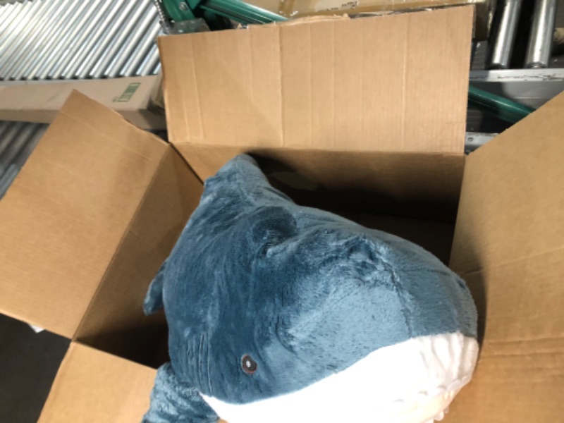 Photo 2 of 39.4 Inch XXL Chonky Giant Shark Stuffed Animal,Soft Squishy Shark Toys Shark Plush Pillows