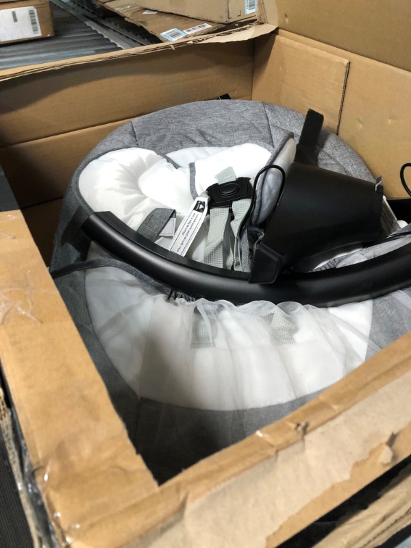 Photo 3 of 4moms MamaRoo Multi-Motion Baby Swing, Bluetooth Baby Swing with 5 Unique Motions, Grey