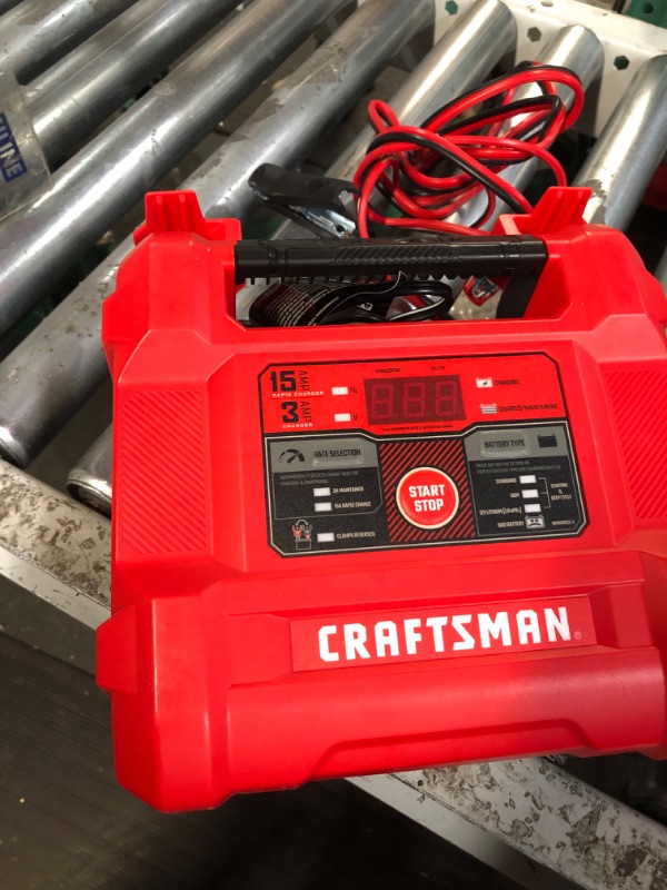 Photo 3 of CRAFTSMAN CMXCESM162 15A 6V/12V Automotive Battery Charger and Maintainer