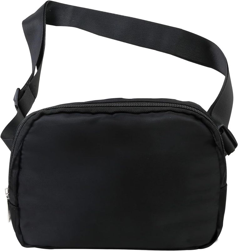 Photo 1 of 2 PACK** TEBIEKOY Unisex Fanny Pack Belt Bag, Black Cross Body Bag Fashion Waist Packs 