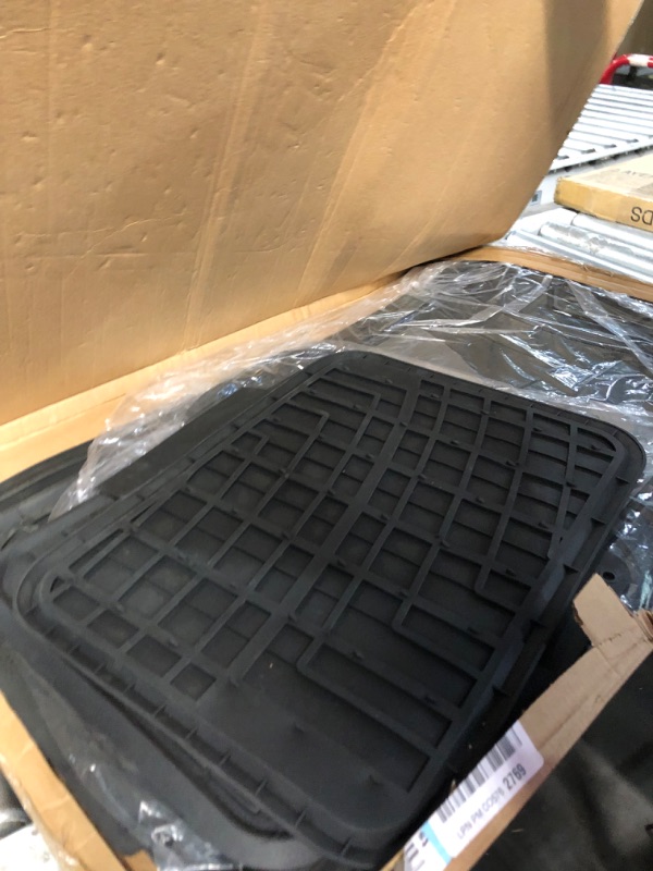 Photo 1 of FH Group Automotive Floor Mats - Heavy-Duty Rubber Floor Mats for Cars, Universal Fit Full Set, Climaproof Floor Mats