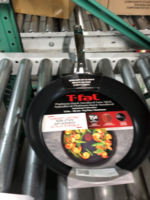 Photo 4 of T-fal Platinum Hard Anodized Nonstick Fry Pan 12 Inch Cookware, Pots and Pans, Dishwasher Safe Black