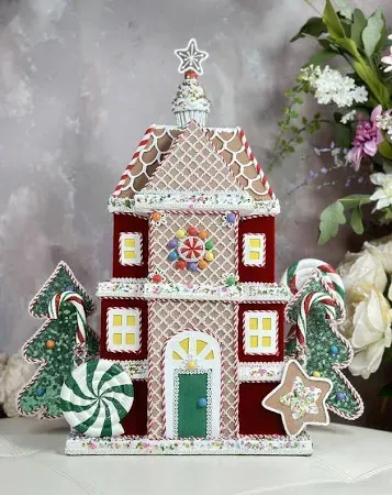 Photo 1 of (READ NOTES) Kathrines Collection 2021 Christmas 21” Gingerbread House Tree Topper