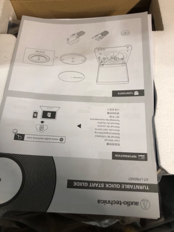 Photo 4 of Audio-Technica AT-LP60XBT-RD Fully Automatic Belt-Drive Stereo Turntable, Red/Black, Bluetooth, Hi-Fi, 2 Speed & AT6013a Dual-Action Anti-Static Record Cleaner 