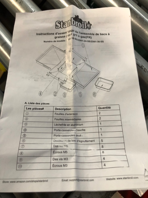 Photo 6 of *** MINOR DAMAGE*SMALL BENDS*SOME SCRATCHES*PICTURED***
Replacement Grease Tray Set  Universal Grill Drip Pan with Catch Pan Holder and 5-Pack Liner, 18”-24” 