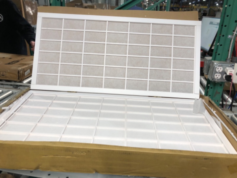 Photo 1 of 3 ft. Short Window Pane Shoji Screen - White - 4 Panels 4 Panel White