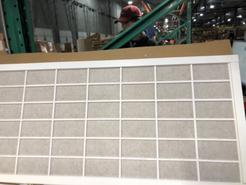Photo 1 of 3 ft. Short Window Pane Shoji Screen - White - 4 Panels 4 Panel White