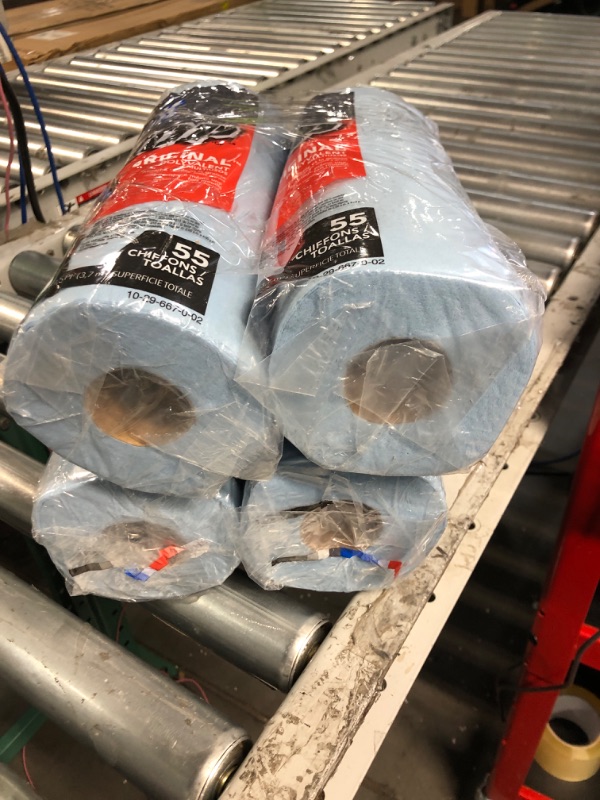 Photo 3 of  SCOTT Shop Towels, Standard Roll, 10 2/5 x 11, Blue, 55/Roll,