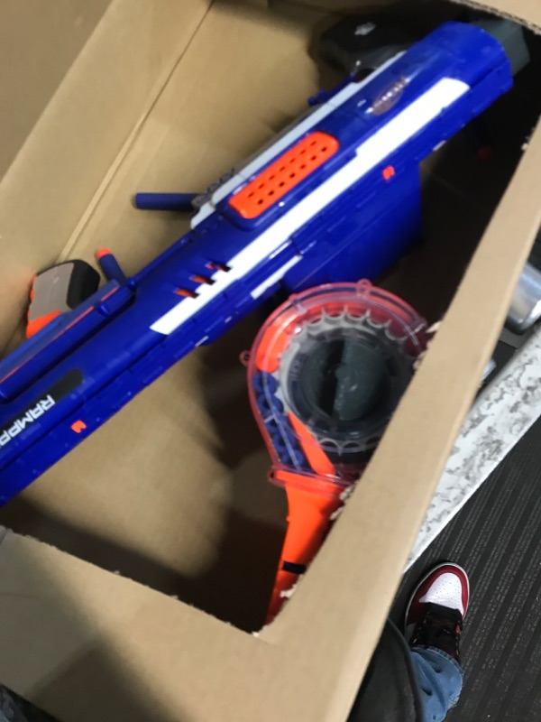 Photo 2 of (READ NOTES) Nerf Rampage N-Strike Elite Toy Blaster with 25 Dart Drum Slam Fire & 25 Official Elite Foam Darts for Kids, Teens, & Adults (Amazon Exclusive)