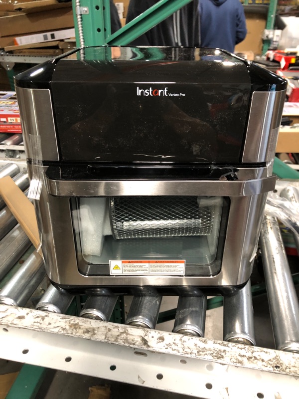Photo 2 of ***DAMAGED READ NOTES***Instant Vortex Pro Air Fryer, 10 Quart, 9-in-1 Rotisserie and Convection Oven 1500W, Stainless Steel 