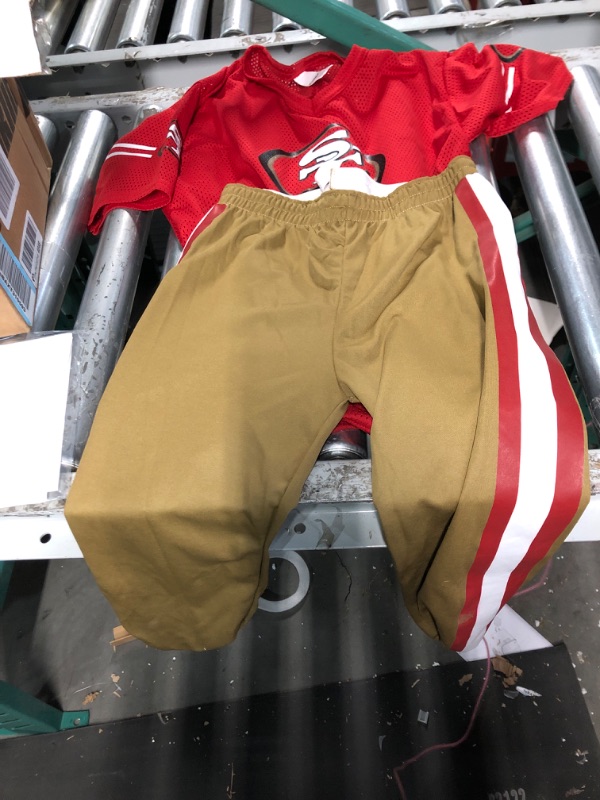 Photo 2 of  Youth Football Costume for Boys & Girls - Set Includes Jersey & Pants San Francisco 49ers L