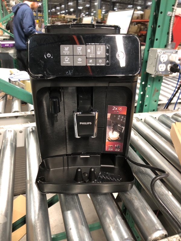 Photo 1 of Philips 1200 Series Super Automatic Coffee Maker with Built-in Coffee Mill - Classic Milk Frother, Intuitive Touch Screen, Matte Black