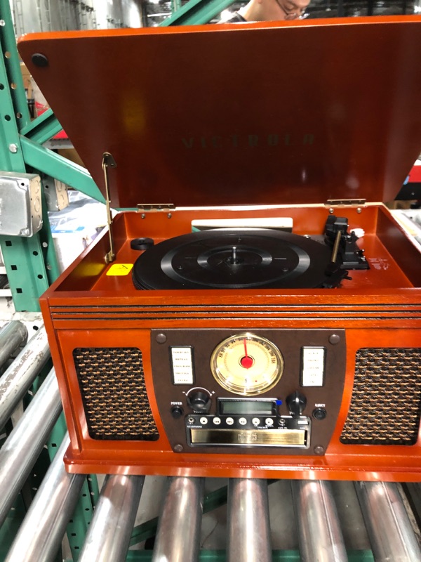 Photo 2 of ** SEE NOTES**
Victrola Navigator 8-in-1 Classic Bluetooth Record Player with USB 