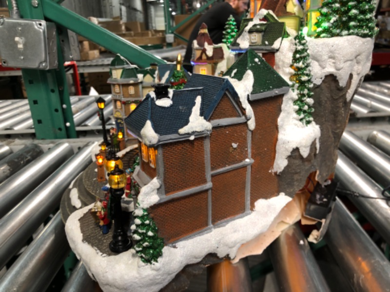 Photo 6 of **NON-REFUNDABLE MINOR DAMAGE **
Christmas Village Centerpiece Decor, Tiered Village Town Center, with Rotating Train 