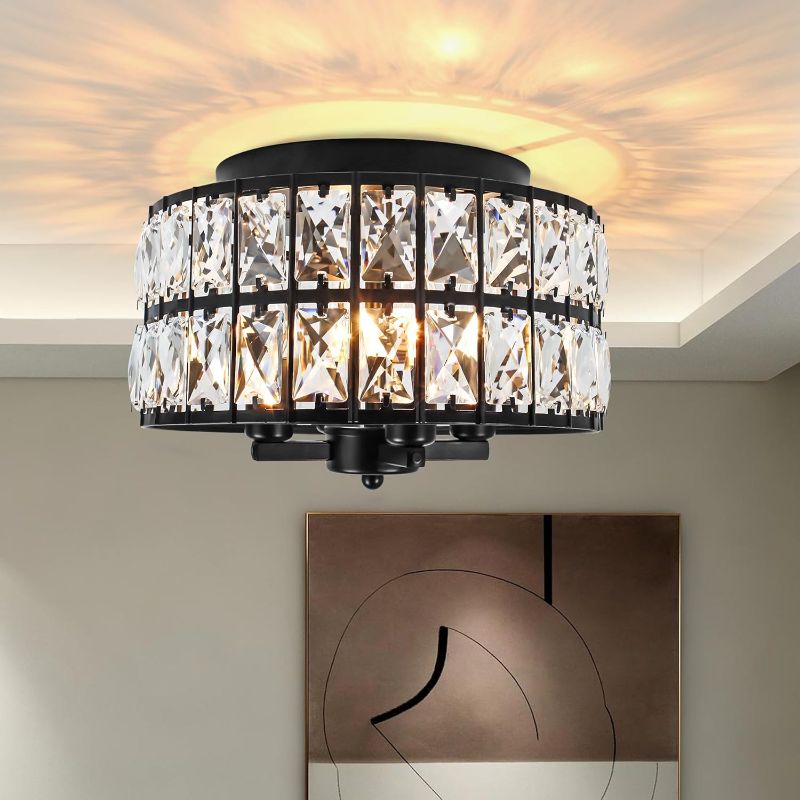 Photo 3 of Crystal Ceiling LED light  Farmhouse Modern Close 