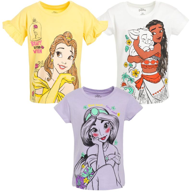 Photo 1 of Disney Princess Moana Rapunzel Snow White Encanto Raya Girls 3 Pack Crossover4T 