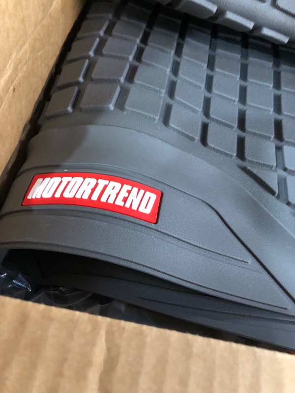 Photo 2 of Motor Trend 923-GR Gray FlexTough Contour Liners-Deep Dish Heavy Duty Rubber Floor Mats 