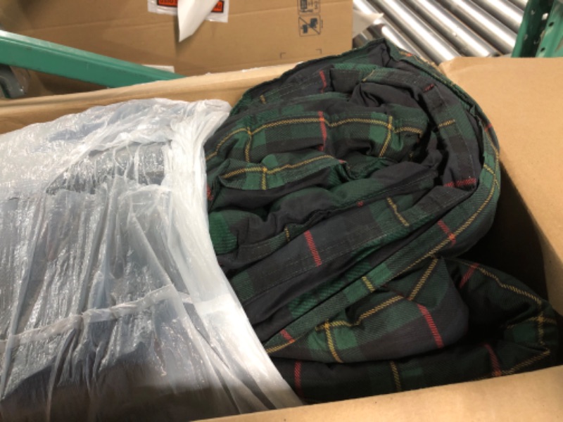 Photo 1 of Eddie Bauer - Queen Duvet Cover Set, Reversible Cotton Bedding with Matching Shams, Plaid Home Decor with Button Closure (Woodland Tartan Green, Queen)