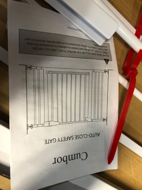 Photo 4 of Cumbor Retractable Baby Gates for Stairs, Mesh Pet Gate 33" Tall, Extends to 55" Wide