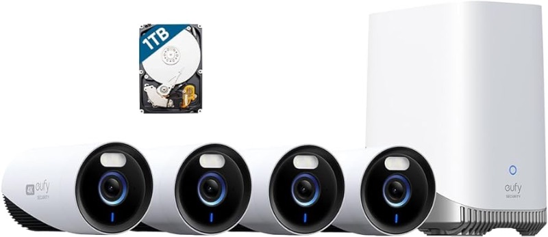 Photo 1 of eufy Security eufyCam E330 (Professional) 4-Cam Kit, 4K Outdoor Security Camera System, 