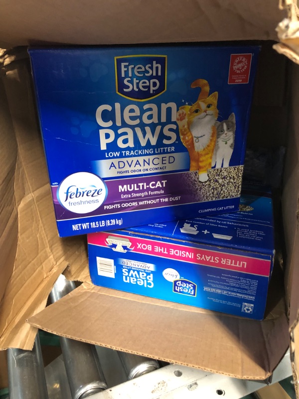 Photo 2 of **ONE BOX IS ALMOST EMPTY** Fresh Step Advanced Clean Paws Multi Cat 18.5lb 18.5 lb Advanced Clean Paws