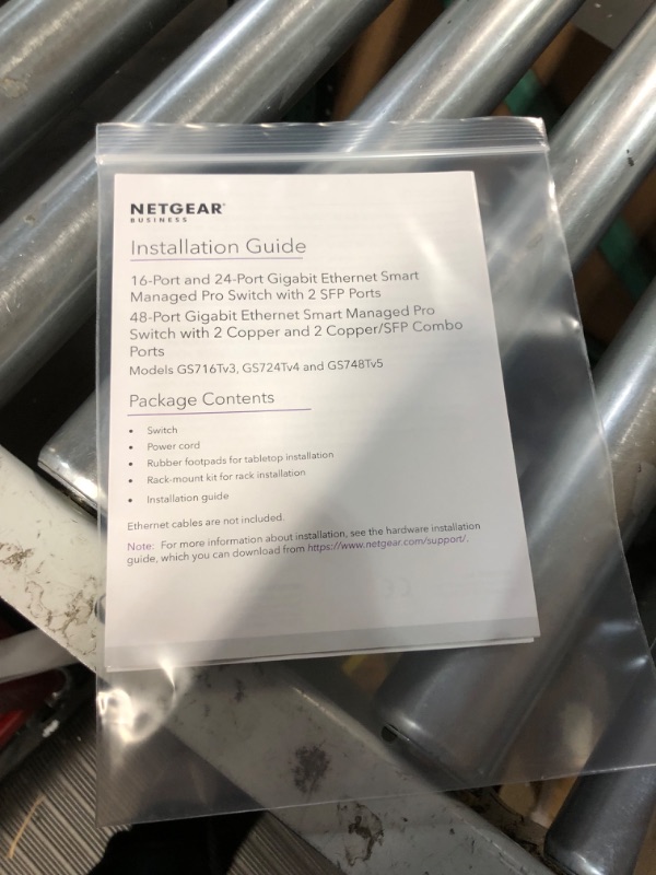 Photo 1 of NETGEAR 48-Port Gigabit Ethernet Smart Switch (GS748T) - Managed, with 2 x 1G SFP and 2 x 1G Combo