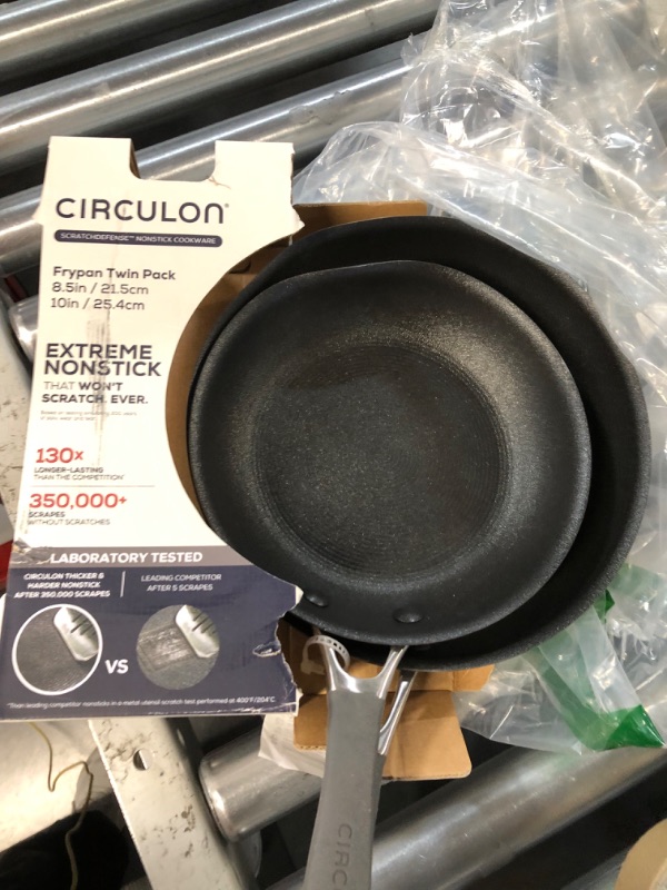 Photo 5 of **SEE PHOTOS**Circulon A1 Series with ScratchDefense Technology Aluminum 2 Piece Nonstick Induction 8.5-Inch and 10-Inch Frying Pan Set