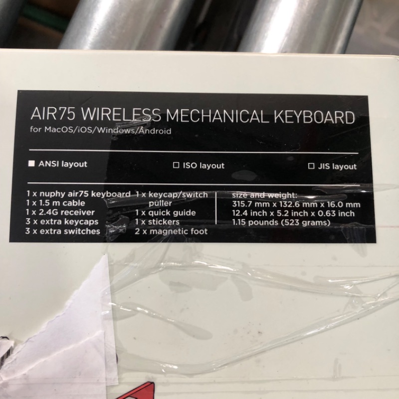 Photo 3 of (READ NOTES) nuphy Air75 Mechanical Keyboard, 75% Low Profile Wireless Keyboard, Supports Bluetooth 5.0, 2.4G and Wired Connection, 