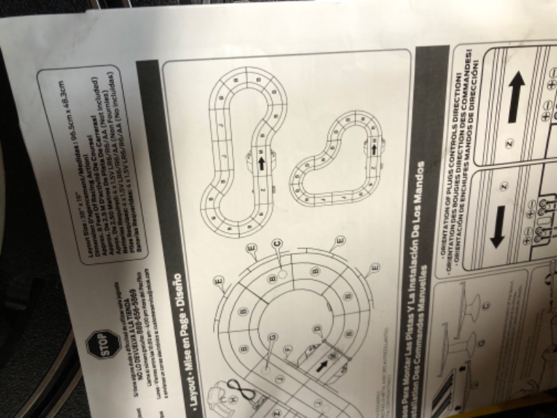 Photo 3 of ***MISSING PARTS READ NOTES***NKOK Sonic & Tails RC Slot Car Set Race Set Vehicle, Black, Cars Rase on Figure-8 Track, Features a Lap Counter, Perfect Item for Kids, 