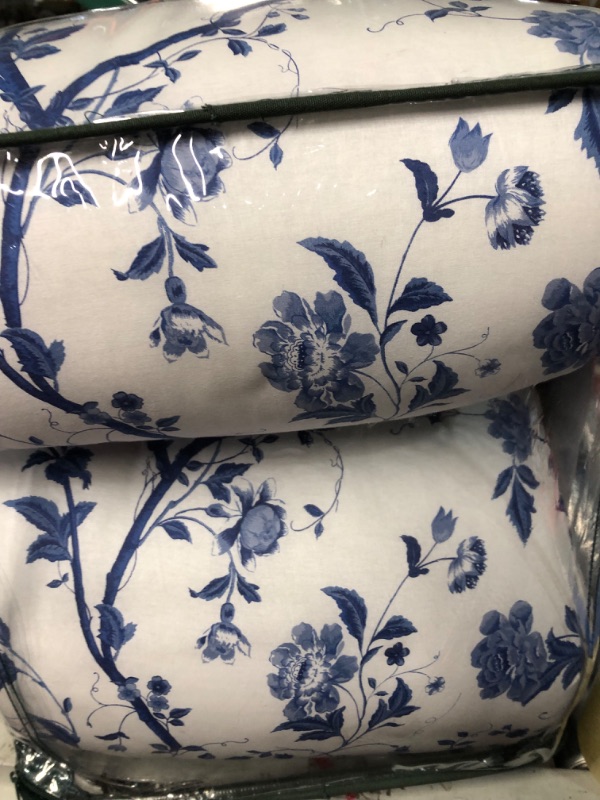 Photo 2 of Laura Ashley Home - Elise Collection - Luxury Ultra Soft Comforter, All Season Premium Bedding Set, Stylish Delicate Design Blue, Full/Queen